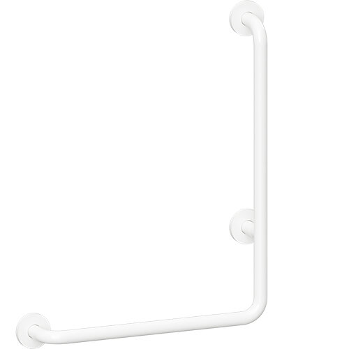 Grab bar, 680 mm, L-shape, right, with cover, white, Steel, Comaxit, Help