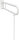 Grab bar, 813 mm, U-shaped, folding, with support leg, with cover, white, Steel