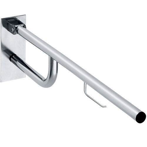Stützklappgriff, 760 mm, mit Toilettenpapierhalter, mit Abdeckung