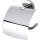 Toilet paper holder, with cover, Brass, Chrome, Modern, Silver