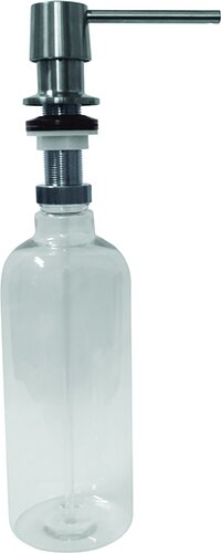 Einbauspender für Seife und Spülmittel, 1100 ml, Messing/Kunststoff, matt
