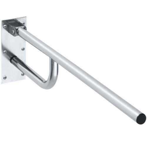 Stützklappgriff, 850 mm, ohne Abdeckung, Edelstahl, poliert, Silber, Help