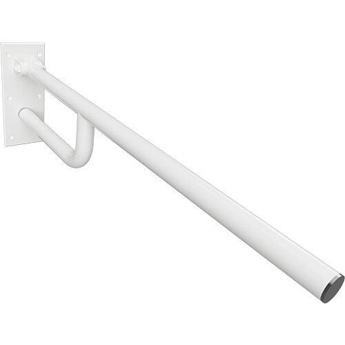 Grab bar, 850 mm, folding, without cover, white, Steel, Comaxit, Help
