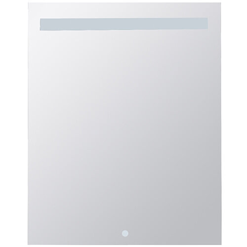 Mirror with LED top lighting, 600 x 800 mm, touch sensor, Glass, Clear Glass