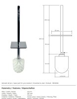 Spare toilet brush with cover for 118113092, (worm), White, Square
