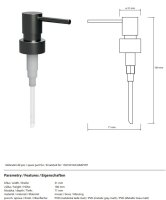 Pumpe verchromt - komplett, Messing, PVD Matt, Creative Graphit