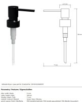 Pumpe verchromt - komplett, Messing, PVD Poliert, Creative Graphit