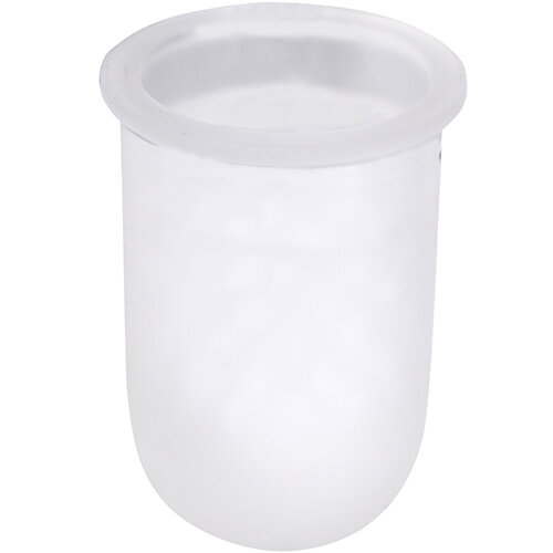 Glass dish for WC brush, Frosted Glass, 9.5 x 9.5 x 13.5 cm