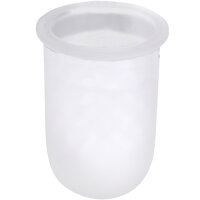 Glass dish for WC brush, Frosted Glass, 9.5 x 9.5 x 13.5 cm