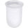 Glass dish for WC brush, Frosted Glass, 9.5 x 9.5 x 13.5 cm