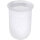 Glass dish for WC brush, Frosted Glass, 9.5 x 9.5 x 13.5 cm