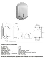 Automatischer Seifenspender, 1200 ml, Edelstahl, matt, Gebürstet