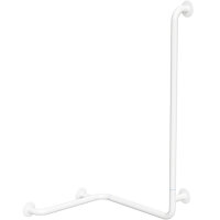 Grab bar, L-shape, corner, right, folding, without cover,...