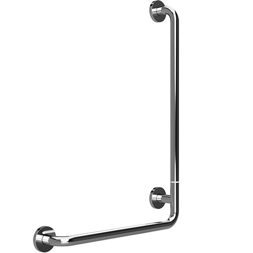 Winkelgriff, 890 mm, steckbar / zerlegt, rechts, mit Abdeckung, Edelstahl