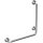Grab bar, 680 mm, L-shape, right, folding, with cover, stainless steel, matt