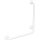 Grab bar, 680 mm, L-shape, right, folding, with cover, white, Steel, Help