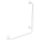 Grab bar, 680 mm, L-shape, right, folding, without cover, white, Steel, Help