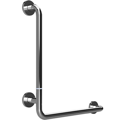 Winkelgriff, 680 mm, steckbar / zerlegt, links, mit Abdeckung, Edelstahl