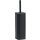 Toilet brush holder, free standing/wall mounted, stainless steel, Painted, Noir