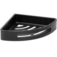Corner shower shelf, Stainless Steel, Matt, Modern, Black