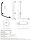 Grab bar, 890 mm, L-shape, left, with cover, black, Steel, Comaxit, Help
