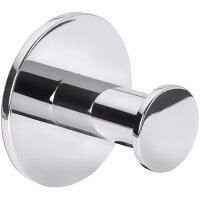 Kleiderhaken, selbstklebend, Zinklegierung, Chrom, Modern, Silber