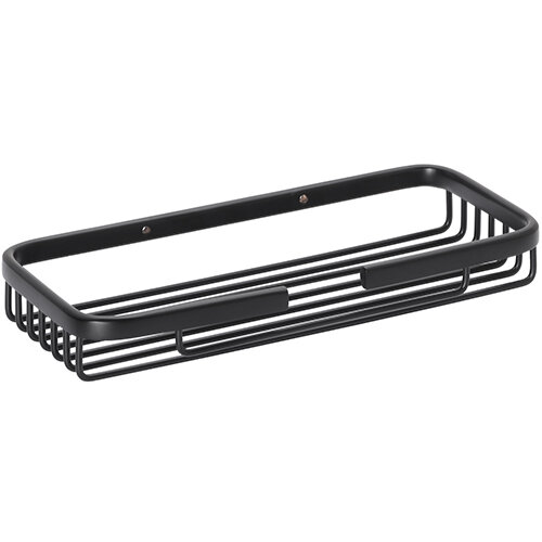 Shower shelf, black, Stainless Steel, Painted, Modern
