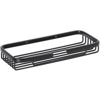 Shower shelf, black, Stainless Steel, Painted, Modern