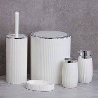 Set Badezimmerzubehör (5 St.), weiß,...