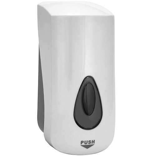 Foam soap dispenser, 1000 ml, plastic, white, Polished