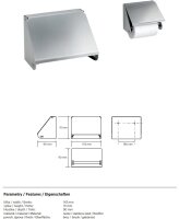 Toilet paper holder, stainless steel, stainless steel, matt, Brushed