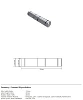 Straight connection ⌀23 mm, Stainless Steel, Polished