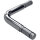 Corner connection 90°+ 2 x straight connection, Stainless Steel, Polished