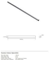 Duschvorhangstange 1000 mm, Edelstahl, Poliert