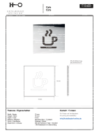 Café Door Sign Polished Stainless Steel Square 75x75 mm - 3M Self-Adhesive