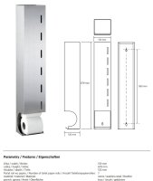Toilet paper dispenser 7 pcs, stainless steel, matt, Brushed