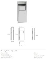 Recessed waste bin with storage shelf, stainless steel, matt, Brushed
