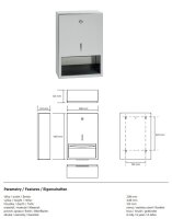 Paper towel dispenser open, stainless steel, matt, Brushed