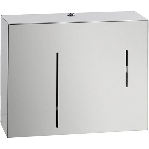 Paper towel dispenser with soap dispenser, stainless steel, matt, Brushed