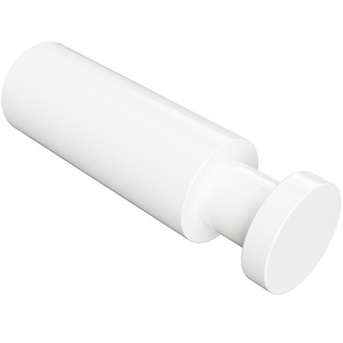 Kleiderhaken, 55 mm, Messing, Lackiert, Bianco