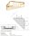 Corner shower shelf, Brass, PVD Polished, Deluxe