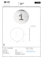 Numeral Door Sign Polished Stainless Steel Round Ø 75 mm - 3M Self-Adhesive