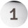 Numeral Door Sign Polished Stainless Steel Round Ø 75 mm - 3M Self-Adhesive