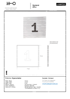 Numeral Door Sign Matt Stainless Steel Square 75x75 mm - 3M Self-Adhesive