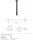 Ceiling anchor tube 300 mm, Stainless Steel, Polished