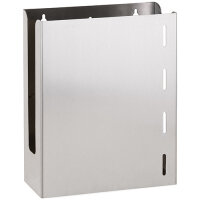 Papierhandtuchspender, Edelstahl, matt, Gebürstet, Silber