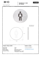 Piktogramm Herren-WC Edelstahl matt Rund Ø 75 mm - 3M selbstklebend