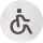 Accessible Toilet Pictogram Matt Stainless Steel Round Ø 75 mm - 3M Self-Adhesive