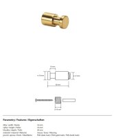 Single robe hook, Brass, PVD Matt, Deluxe Cashmere, Gold