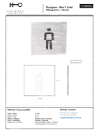 Gentlemens WC Pictogram Matt Stainless Steel Square 75x75 mm - 3M Self-Adhesive